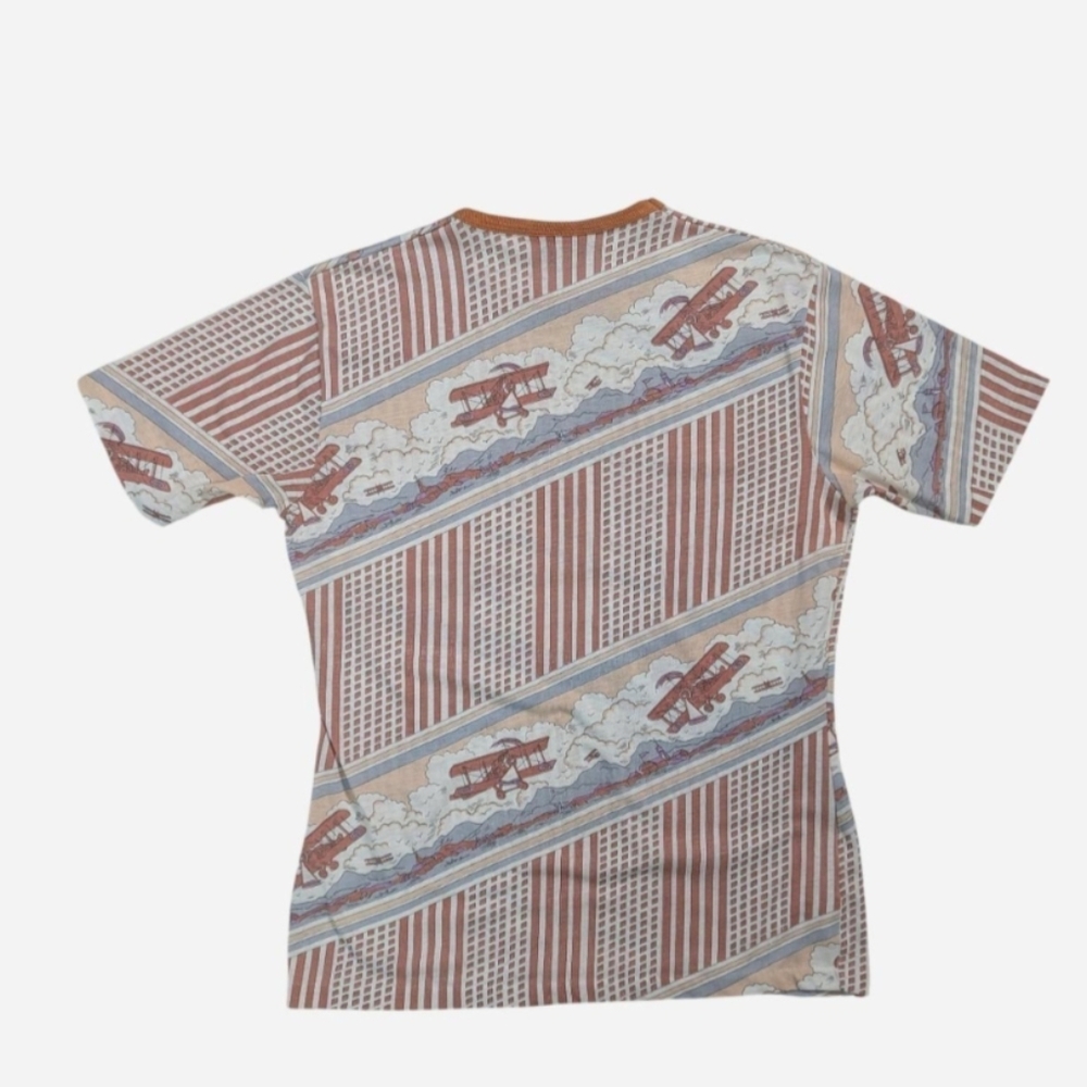 Vintage 1970’s Photoprint Knit Polyester All Over Print Brigade by Arrows - Picture 2 of 5